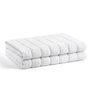 Mijölnir Alfombrilla de baño Striped Terry - Blanco